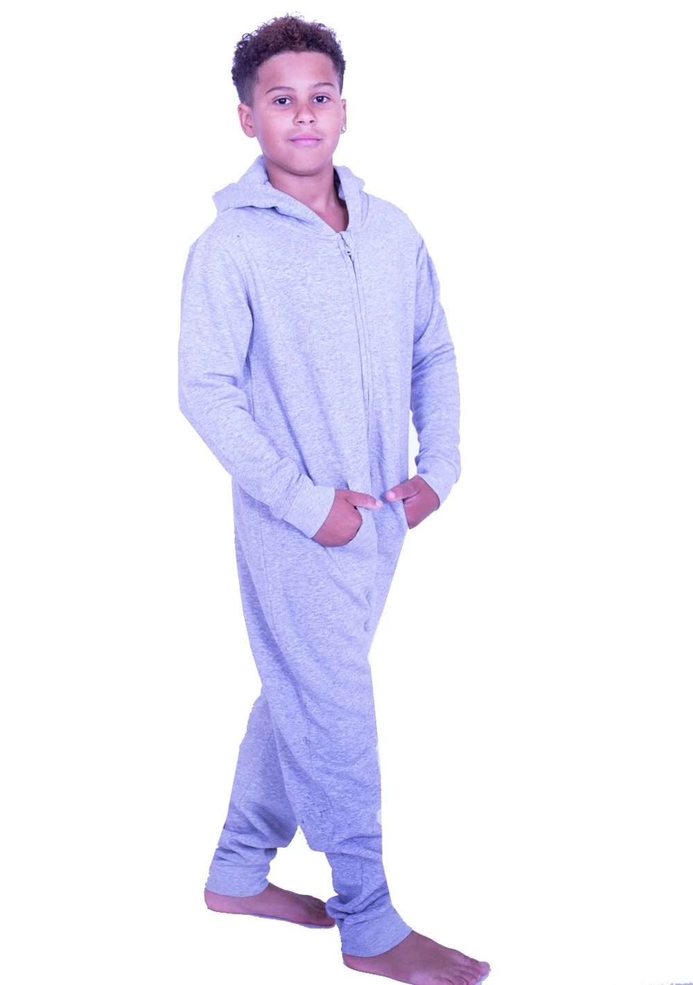 P30 – Grey Onesie With Yellow Name Print - Image 3