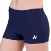 Girls Navy Shiny Lycra Shorts