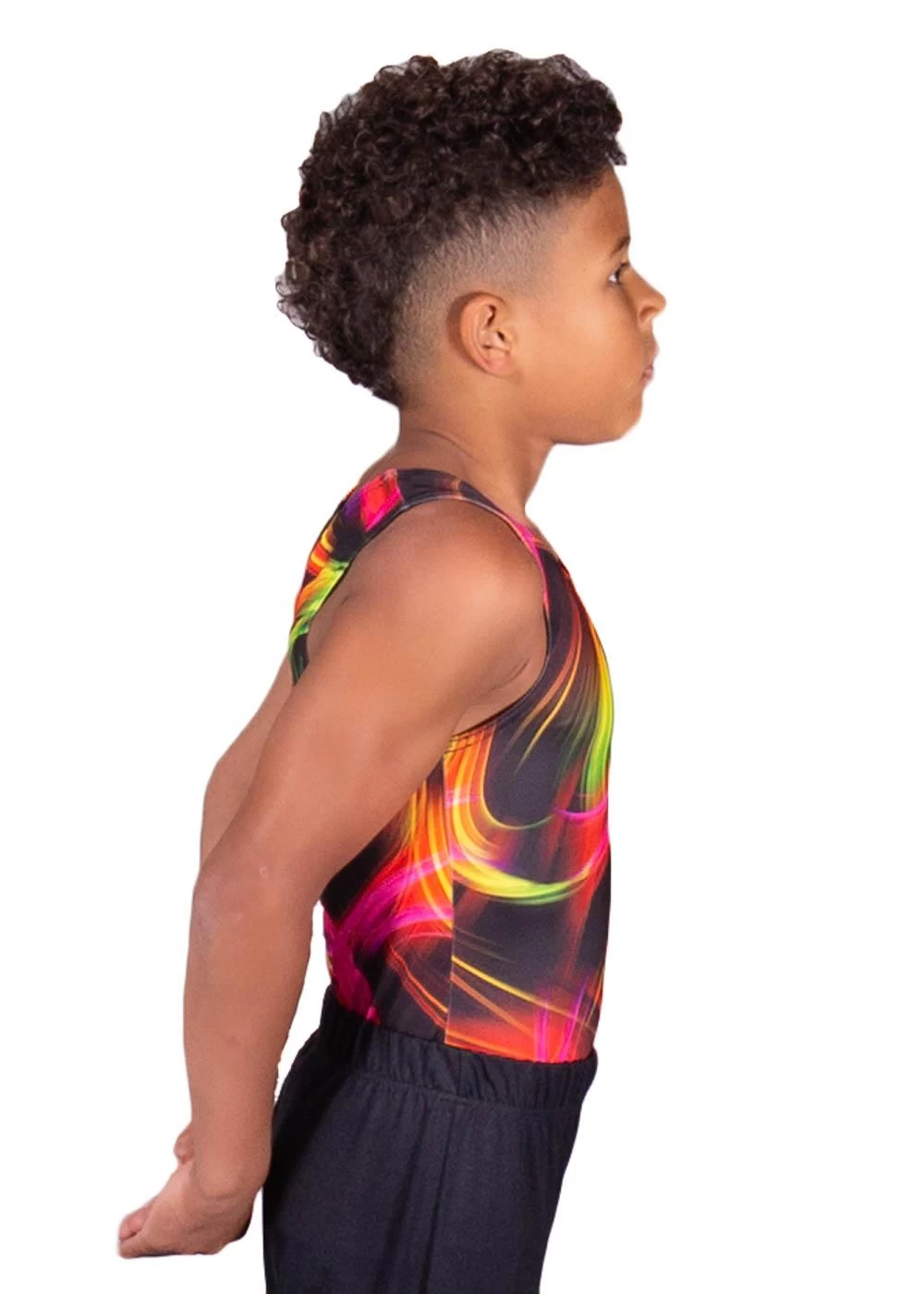 Neon Lights BV-L129:- Boys Bright Patterned Leotard - Image 4