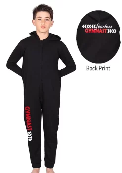 Black Fearless Printed Boys Onesie