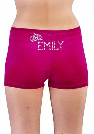 Velour Shorts With Tiara & Name - Image 2