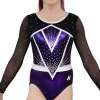 POPPY:-Girls Purple Leotard For Gymnastics Competitions
