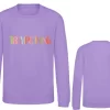 Purple Trampolining Sweatshirt:- Printed Trampoline Sweatshirt