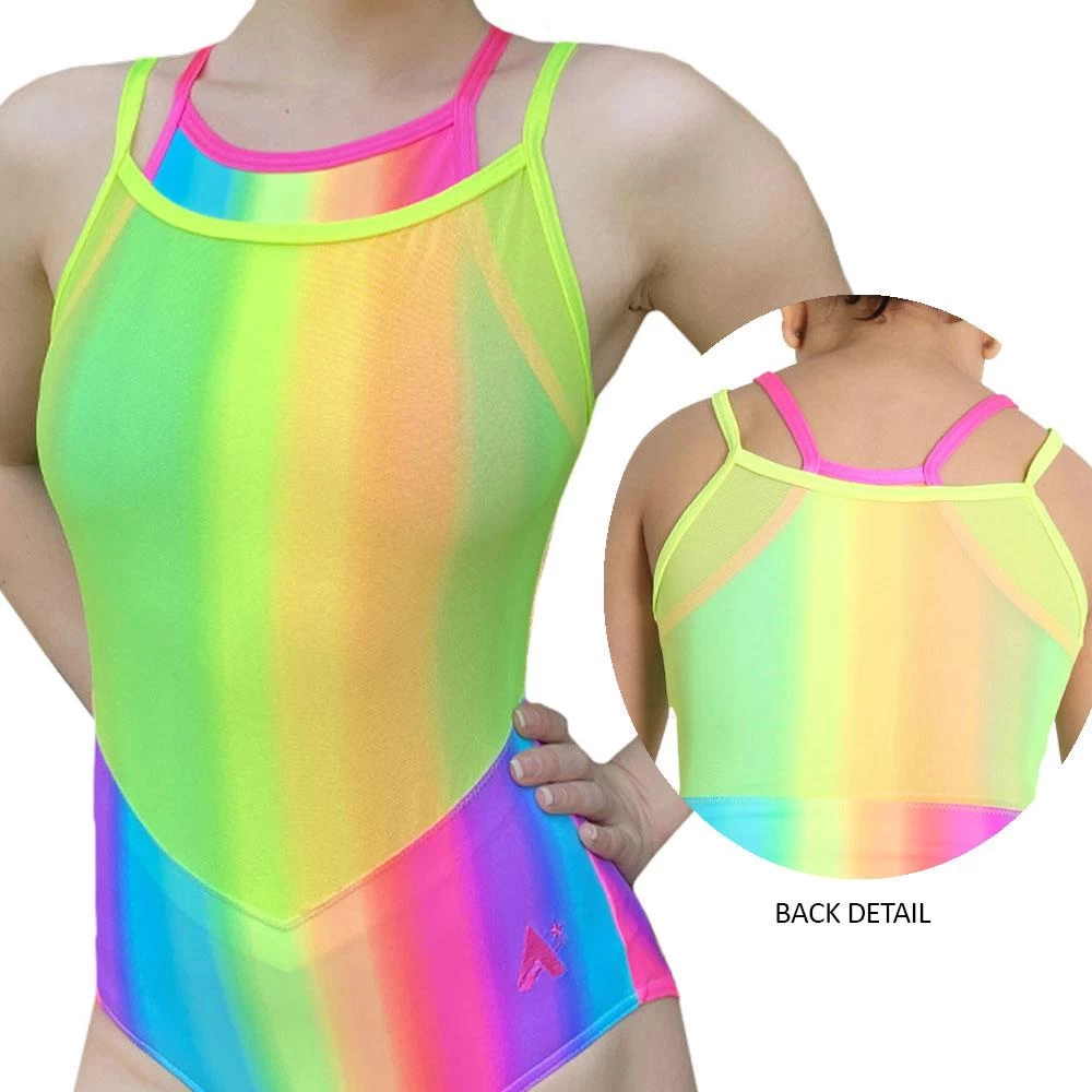 NALA – Z640:- Sleeveless Rainbow Leotard