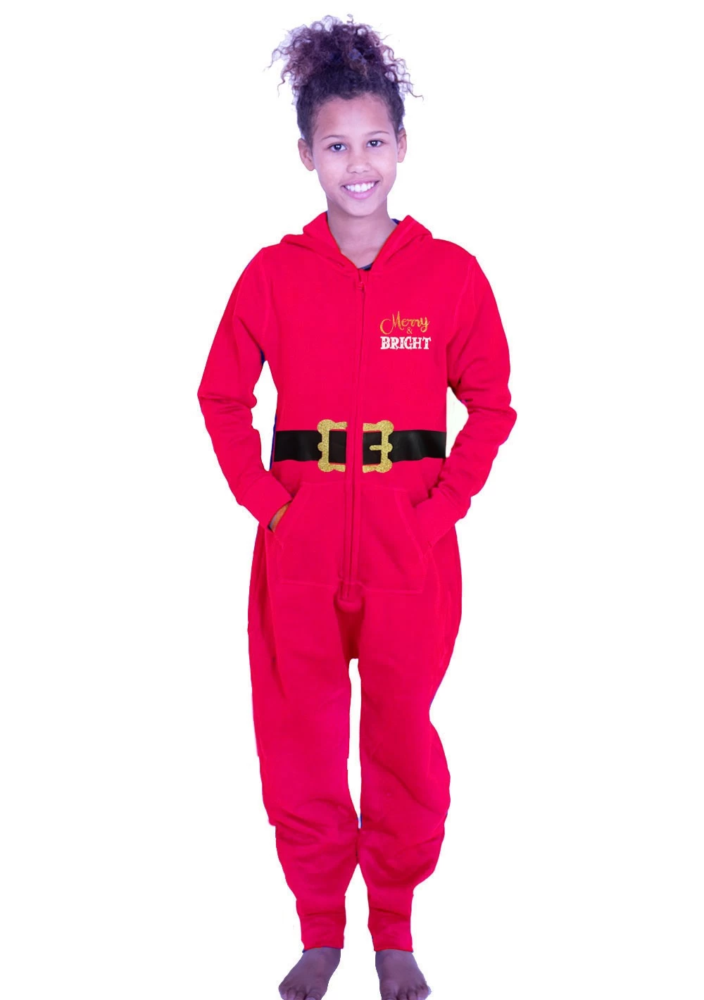 Girls Red Santa Onesie – P43: – Option To Personalise! - Image 4