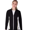 TS12 Black And White Microtex Jacket With Yellow Piping